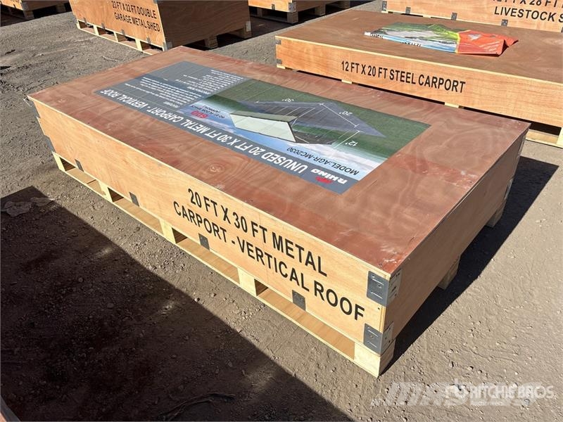  AGR-MC2030 20 ft x 30 ft Steel Carport (Unused) Stålrammmer