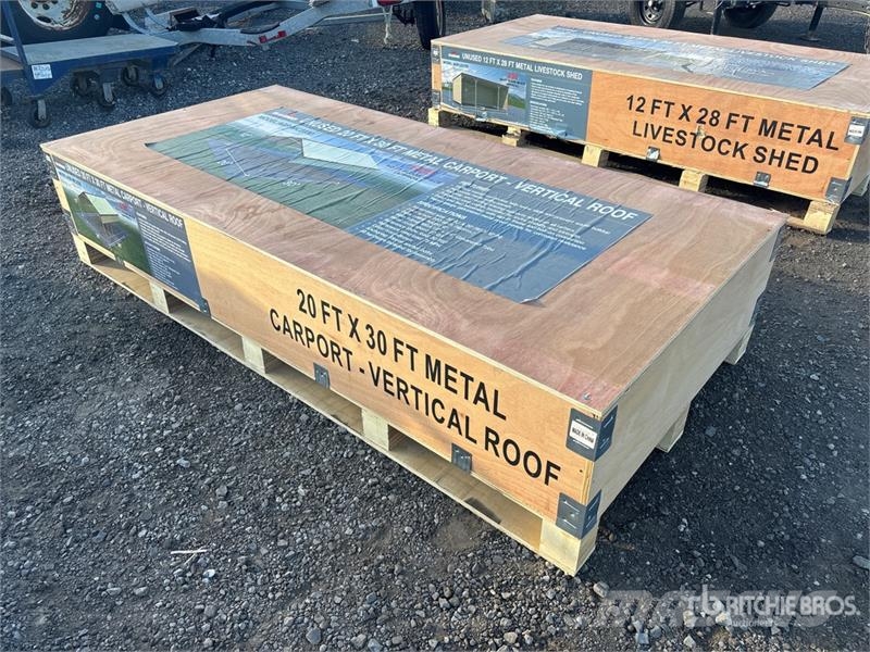 AGR-MC2030 20 ft x 30 ft Steel Carport (Unused) Teräsrunkorakennukset