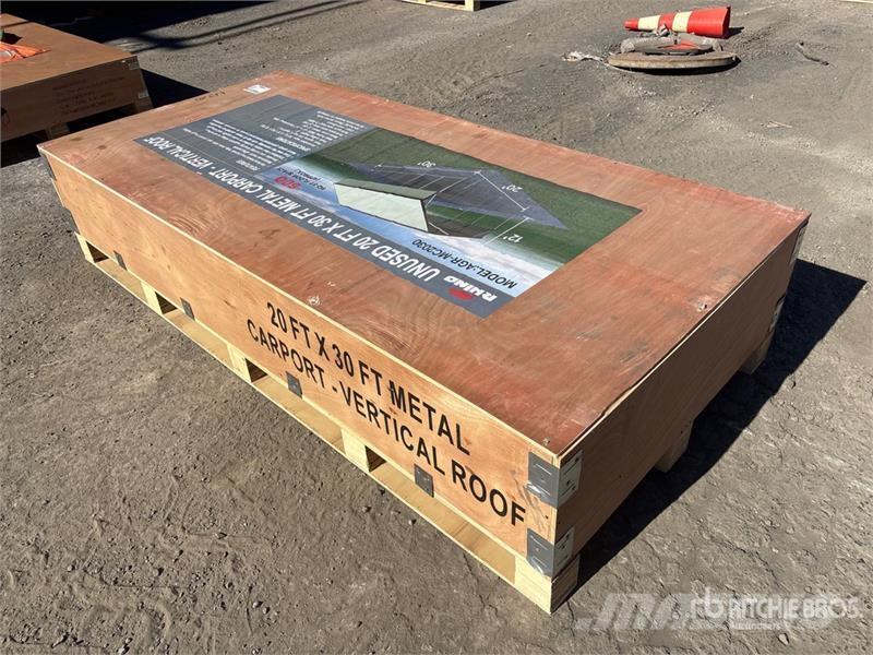  AGR-MC2030 20 ft x 30 ft Steel Carport (Unused) Stålrammmer