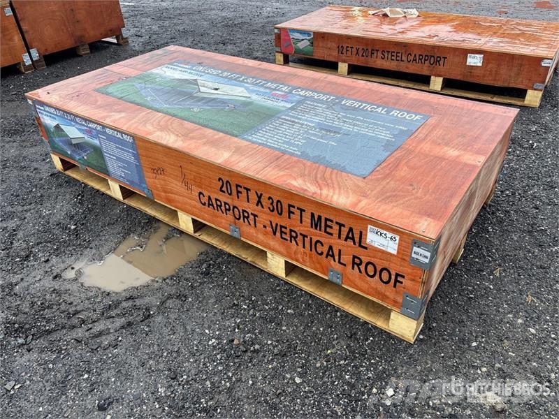  AGR-MC2030 20 ft x 30 ft Steel Carport (Unused) Edificación de acero