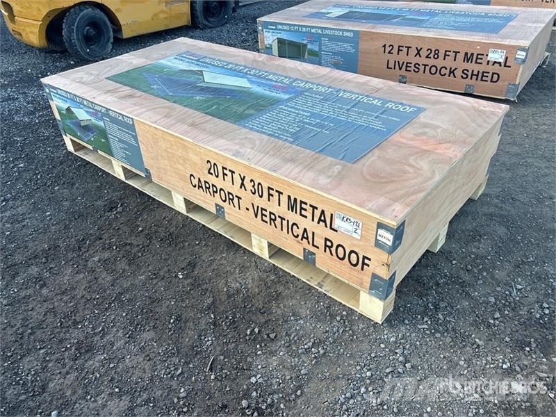  AGR-MC2030 20 ft x 30 ft Steel Carport (Unused) Teräsrunkorakennukset