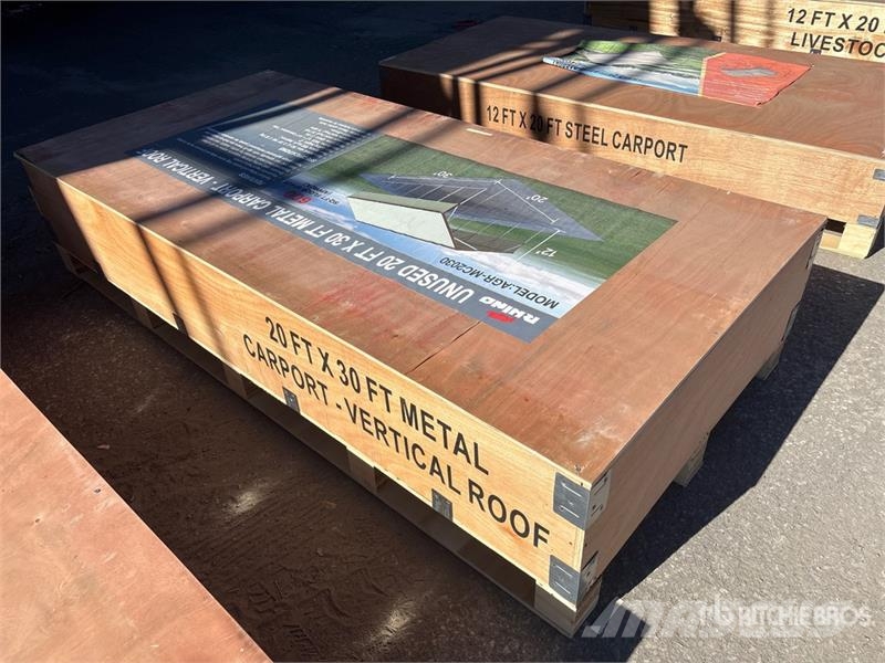 AGR-MC2030 20 ft x 30 ft Steel Carport (Unused) Stålrammmer