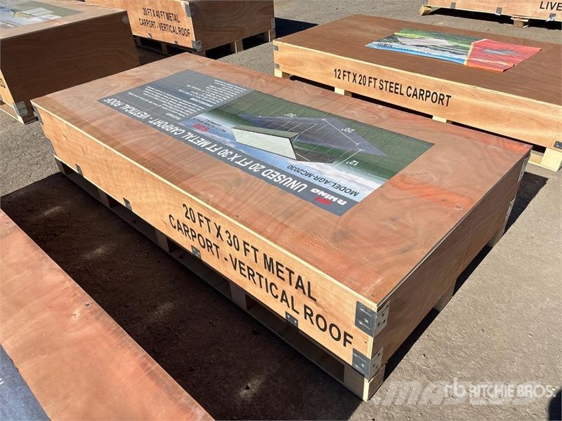  AGR-MC2030 20 ft x 30 ft Steel Carport (Unused) Stålrammmer