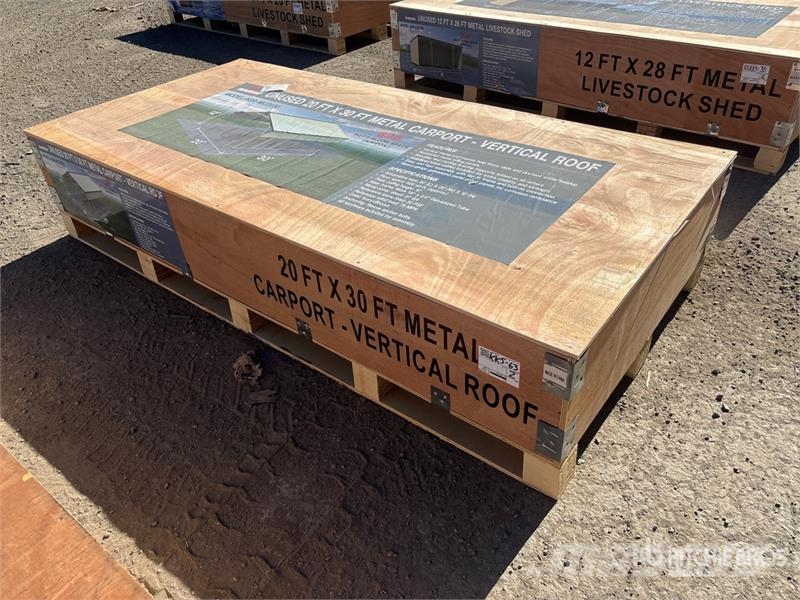 AGR-MC2030 20 ft x 30 ft Steel Carport (Unused) Stålrammmer