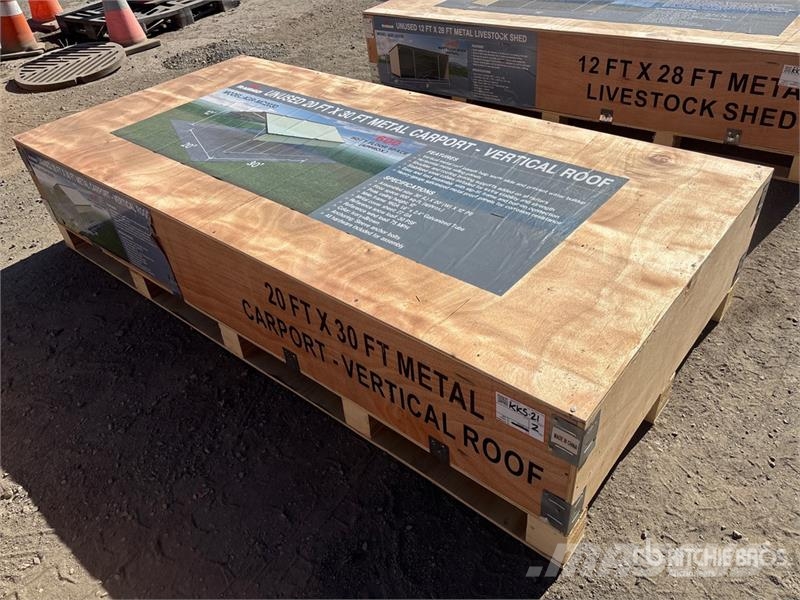  AGR-MC2030 20 ft x 30 ft Steel Carport (Unused) Stålrammmer