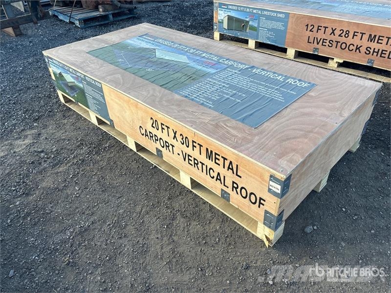  AGR-MC2030 20 ft x 30 ft Steel Carport (Unused) Teräsrunkorakennukset