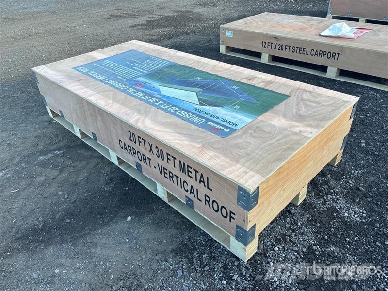  AGR-MC2030 20 ft x 30 ft Steel Carport (Unused) Teräsrunkorakennukset