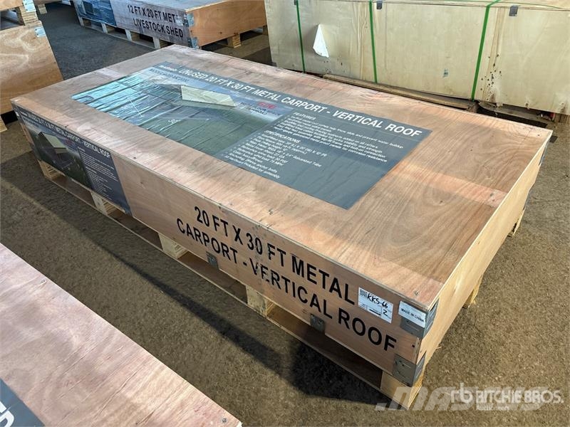 AGR-MC2030 20 ft x 30 ft Steel Carport (Unused) Stahlrahmenaufbauten