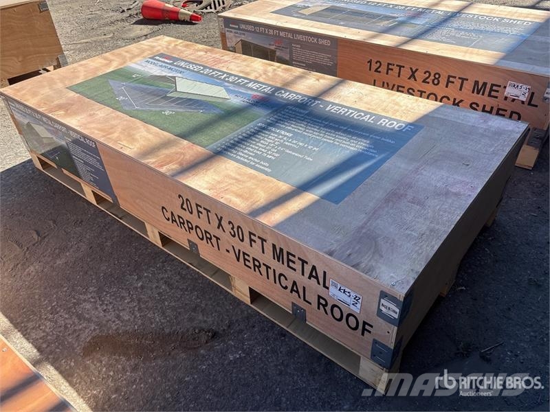  AGR-MC2030 20 ft x 30 ft Steel Carport (Unused) Stålrammmer