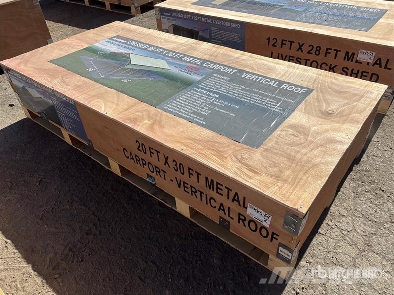  AGR-MC2030 20 ft x 30 ft Steel Carport (Unused) Stålrammmer