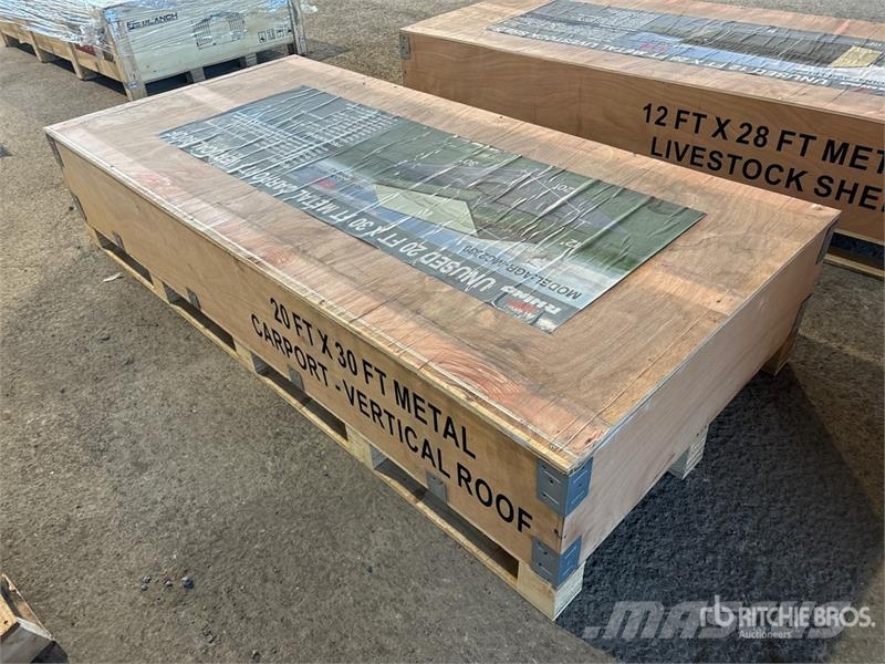 AGR-MC2030 20 ft x 30 ft Steel Carport (Unused) Stahlrahmenaufbauten