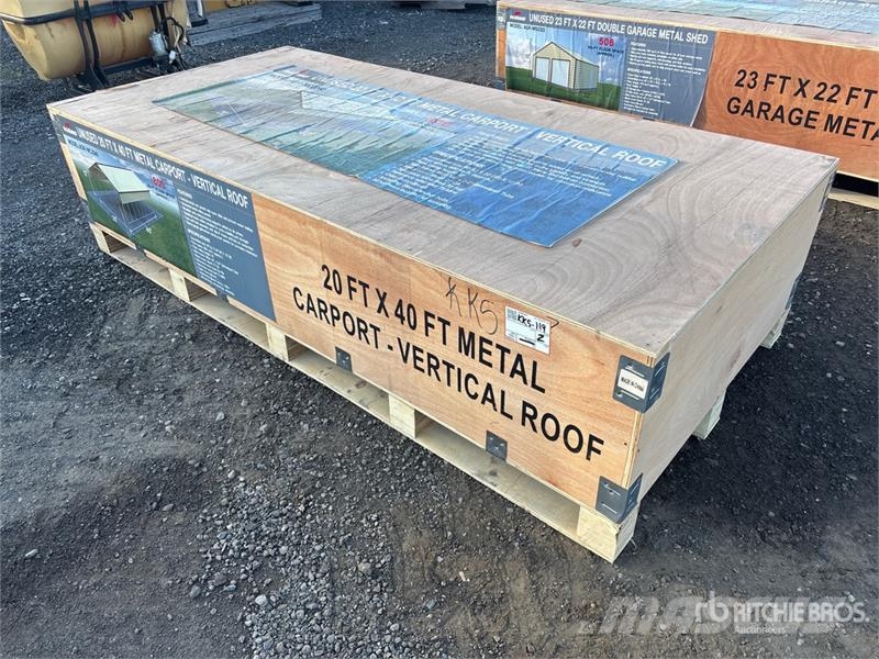  AGR-MC2040 20 ft x 40 ft Steel Carport (Unused) Teräsrunkorakennukset