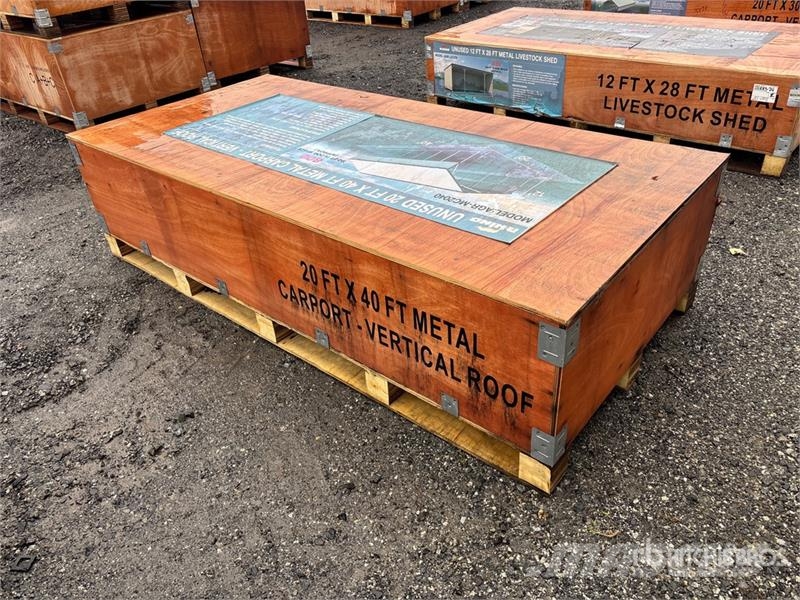 AGR-MC2040 20 ft x 40 ft Steel Carport (Unused) Edificación de acero