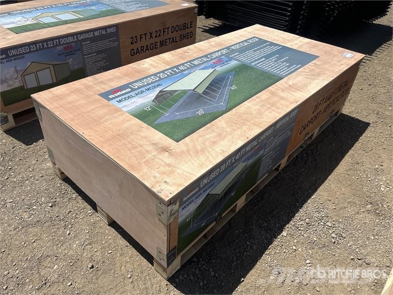 AGR-MC2040 20 ft x 40 ft Steel Carport (Unused) Edificación de acero