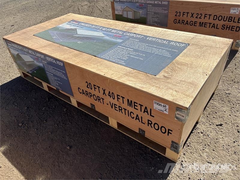  AGR-MC2040 20 ft x 40 ft Steel Carport (Unused) Stålrammmer