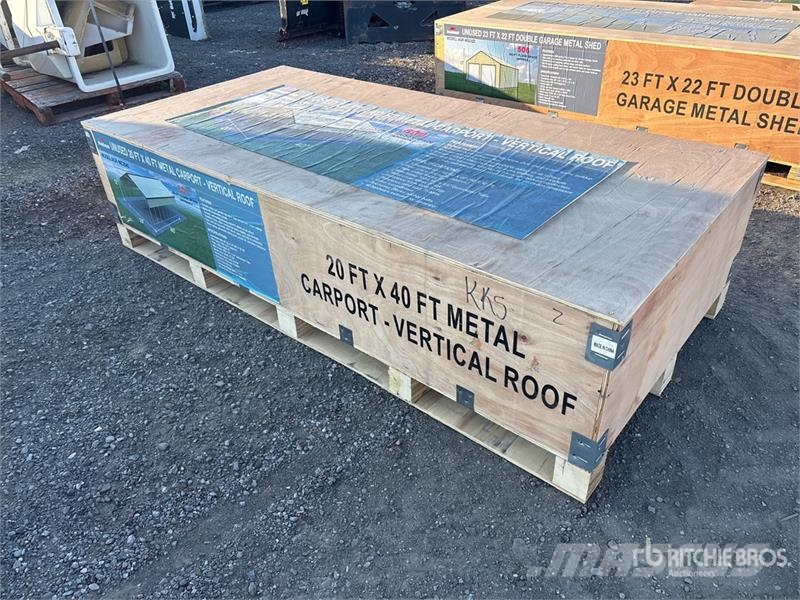  AGR-MC2040 20 ft x 40 ft Steel Carport (Unused) Teräsrunkorakennukset
