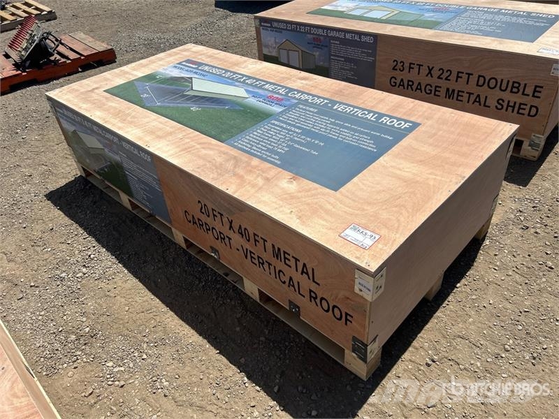 AGR-MC2040 20 ft x 40 ft Steel Carport (Unused) Edificación de acero
