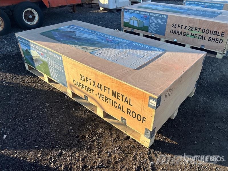 AGR-MC2040 20 ft x 40 ft Steel Carport (Unused) Teräsrunkorakennukset