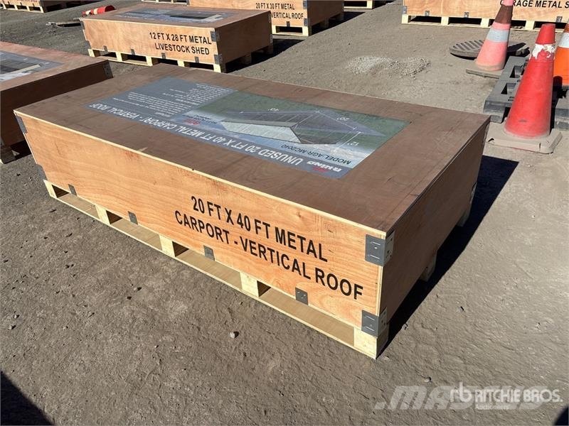  AGR-MC2040 20 ft x 40 ft Steel Carport (Unused) Stålrammmer
