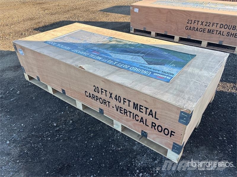  AGR-MC2040 20 ft x 40 ft Steel Carport (Unused) Teräsrunkorakennukset