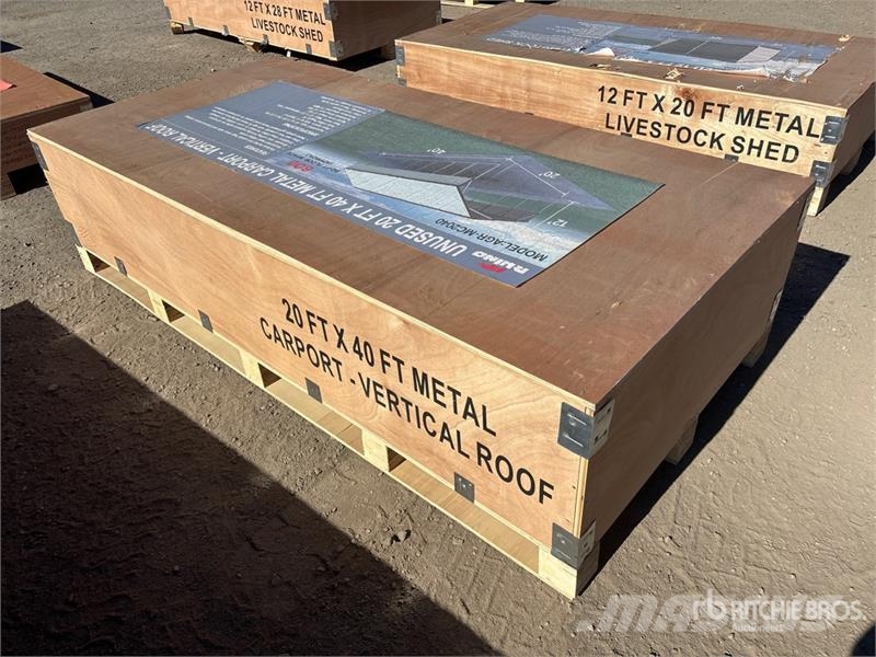  AGR-MC2040 20 ft x 40 ft Steel Carport (Unused) Stålrammmer