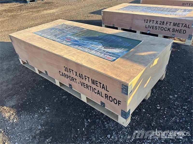  AGR-MC2040 20 ft x 40 ft Steel Carport (Unused) Teräsrunkorakennukset