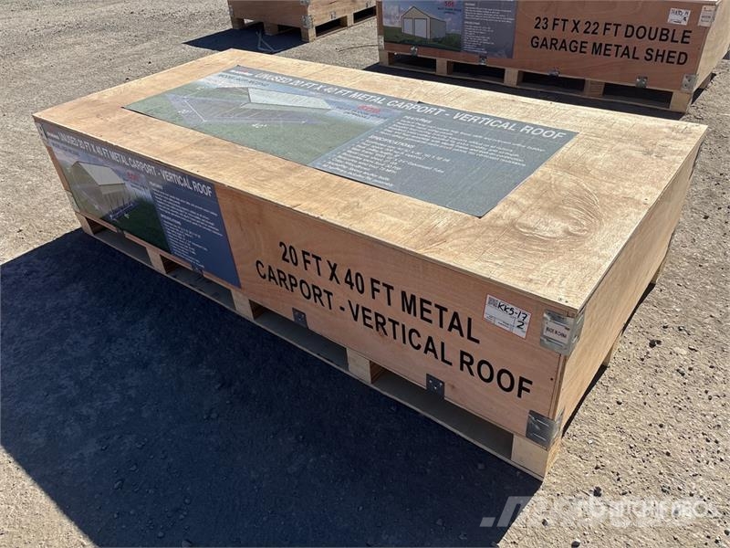  AGR-MC2040 20 ft x 40 ft Steel Carport (Unused) Stålrammmer