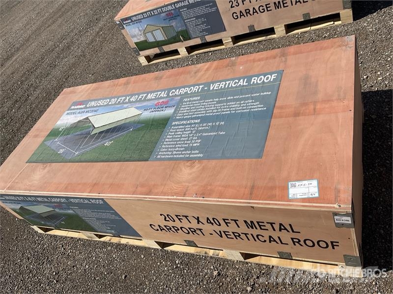 AGR MC2040 20 ft x 40 ft Steel Carport w/ Vertical Čelični okviri za građevine