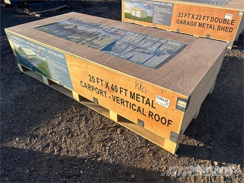  AGR-MC2040 20 ft x 40 ft Steel Carport (Unused) Teräsrunkorakennukset