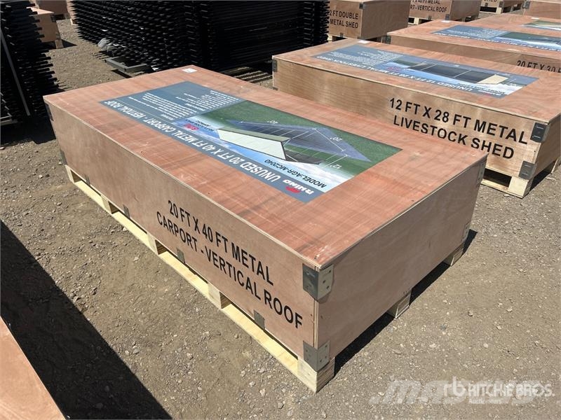 AGR-MC2040 20 ft x 40 ft Steel Carport (Unused) Edificación de acero