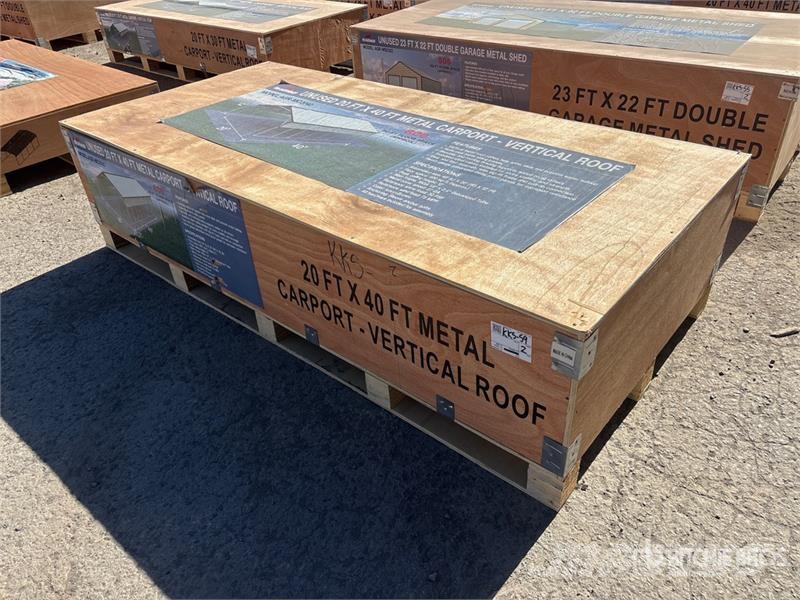  AGR-MC2040 20 ft x 40 ft Steel Carport (Unused) Stålrammmer