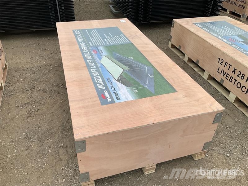 AGR-MC2040 20 ft x 40 ft Steel Carport (Unused) Edificación de acero