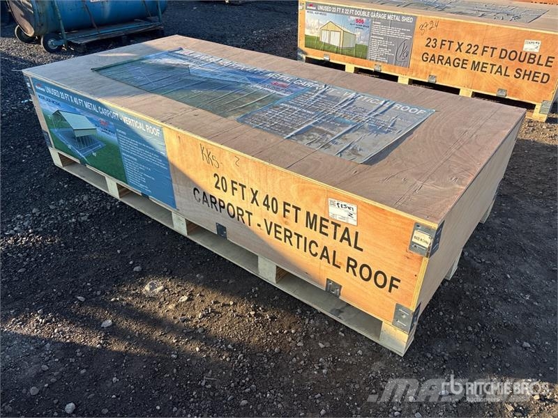  AGR-MC2040 20 ft x 40 ft Steel Carport (Unused) Teräsrunkorakennukset