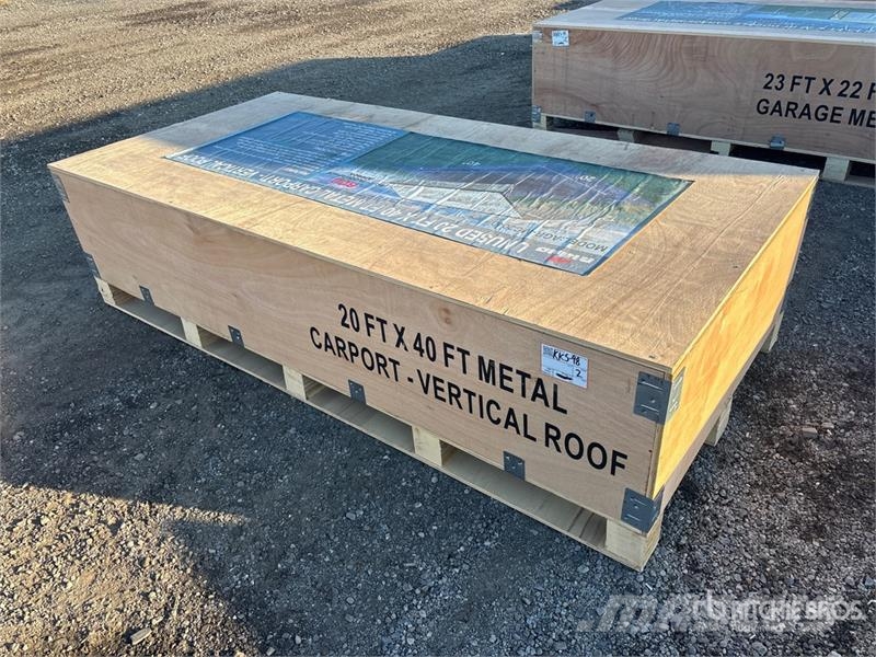  AGR-MC2040 20 ft x 40 ft Steel Carport (Unused) Teräsrunkorakennukset