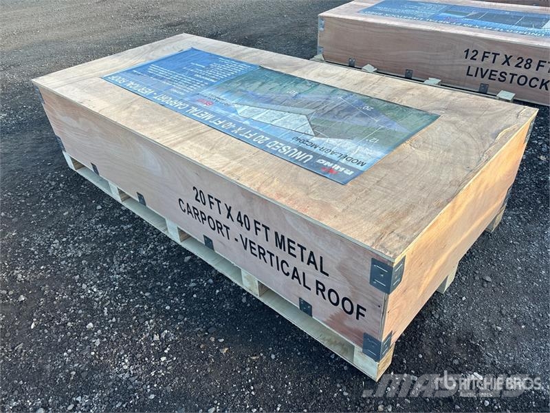  AGR-MC2040 20 ft x 40 ft Steel Carport (Unused) Teräsrunkorakennukset