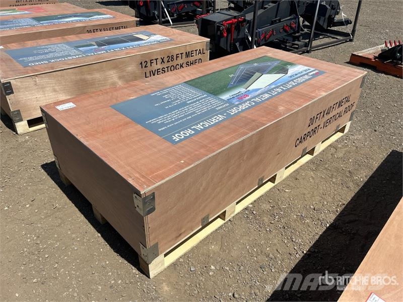 AGR-MC2040 20 ft x 40 ft Steel Carport (Unused) Edificación de acero