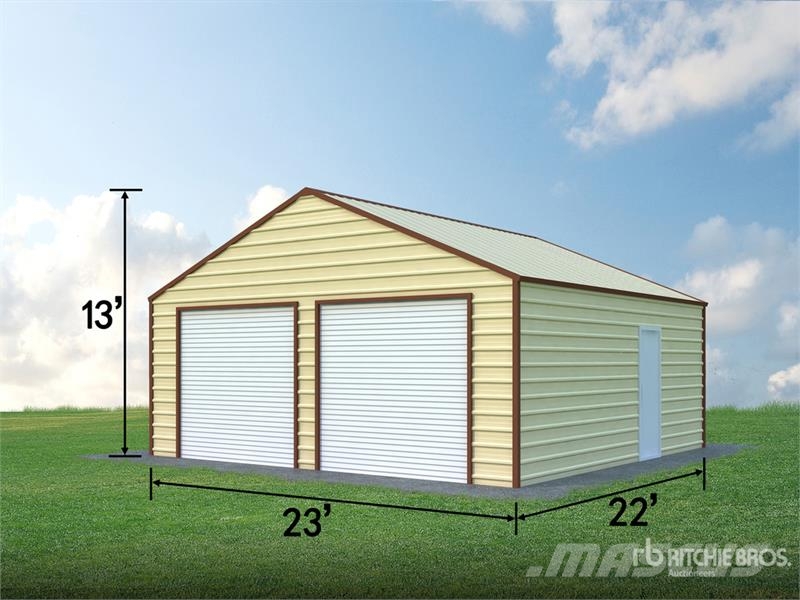  AGR-MS2322 23 ft x 22 ft Double Garage Metal Stora Hangar