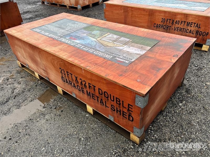 AGR-MS2322 23 ft x 22 ft Double Garage Metal Stora 鋼架建築