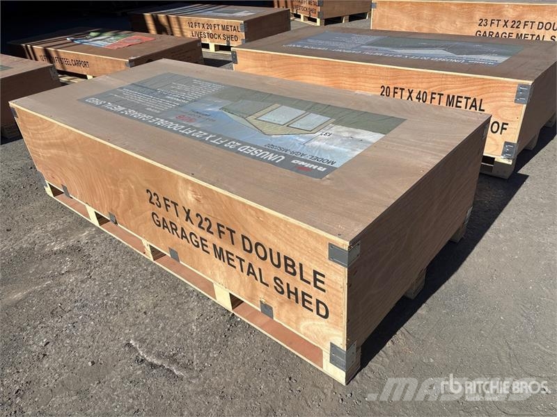  AGR-MS2322 23 ft x 22 ft Double Garage Metal Stora Stålrammmer