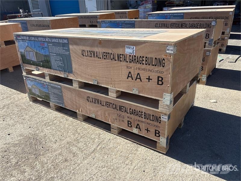  AGR-MS2642 26 ft x 42 ft Metal Garage Storage Buil Stålrammmer