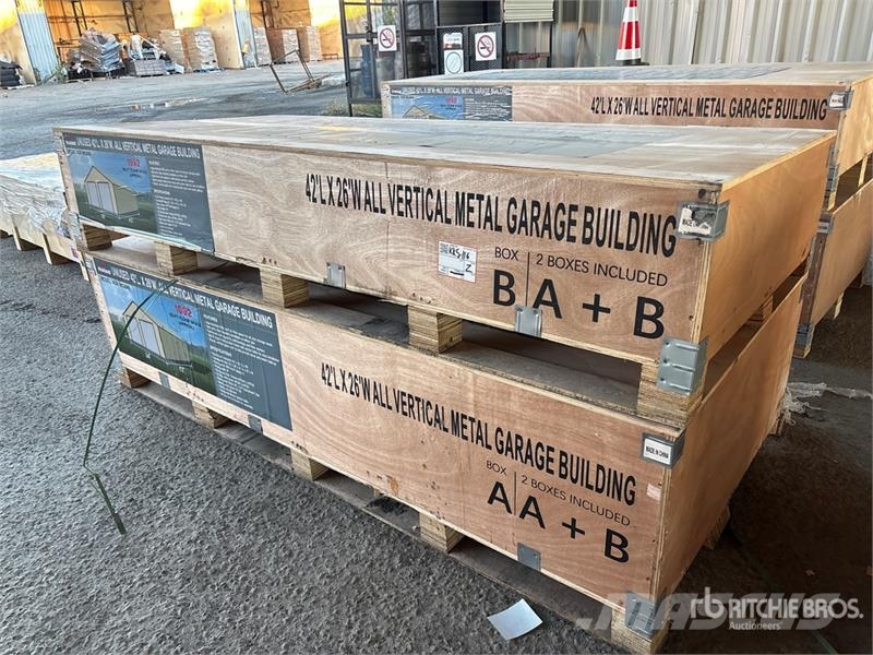 AGR-MS2642 26 ft x 42 ft Metal Garage Storage Buil Stahlrahmenaufbauten