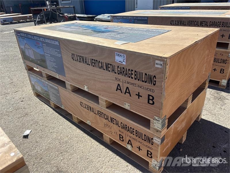  AGR-MS2642 26 ft x 42 ft Metal Garage Storage Buil Stålrammmer