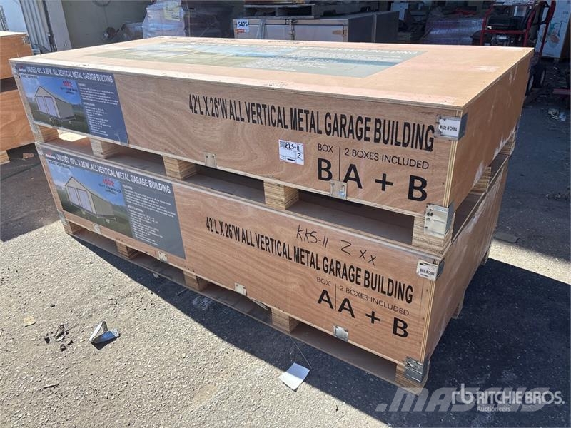  AGR-MS2642 26 ft x 42 ft Metal Garage Storage Buil Stålrammmer