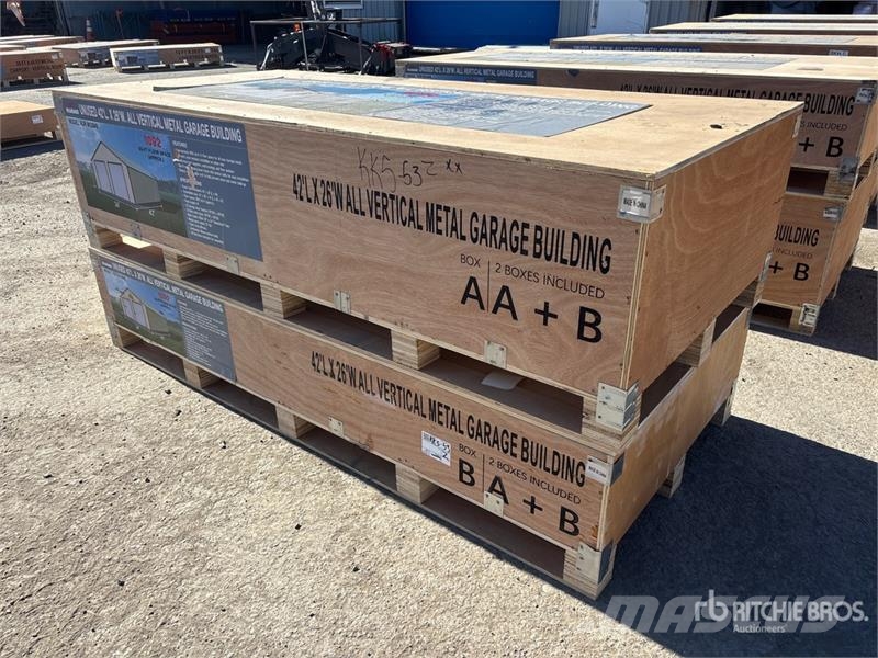  AGR-MS2642 26 ft x 42 ft Metal Garage Storage Buil Stålrammmer