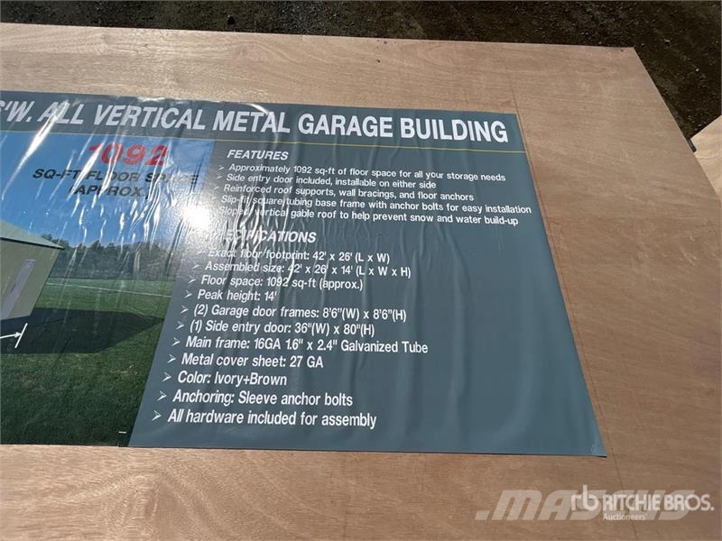 AGR-MS2642 42 Ft x 26 Ft All Vertical Metal Garage Ostale prikolice