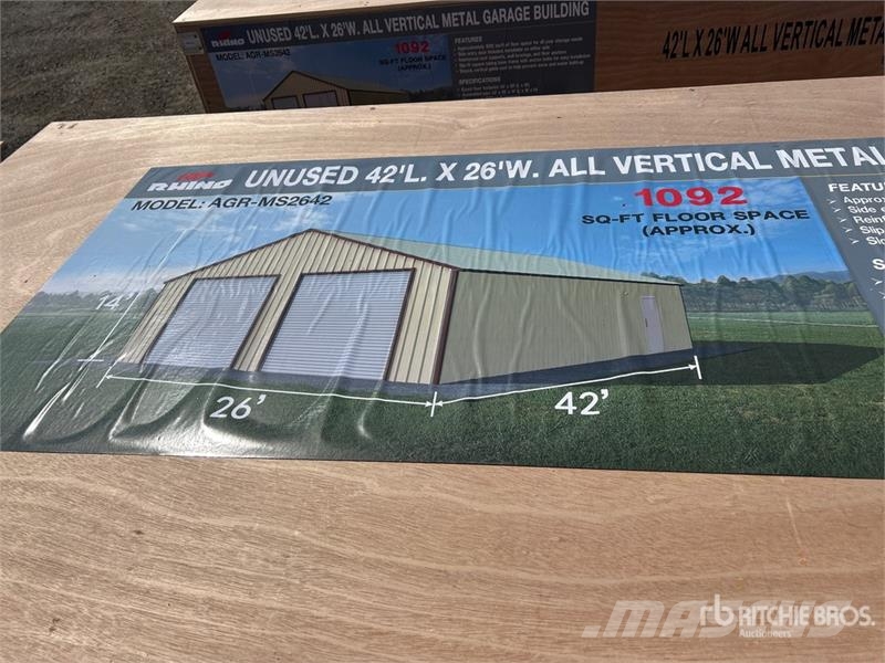 AGR-MS2642 42 ft x 26 ft All Vertical Metal Garage Ostale prikolice