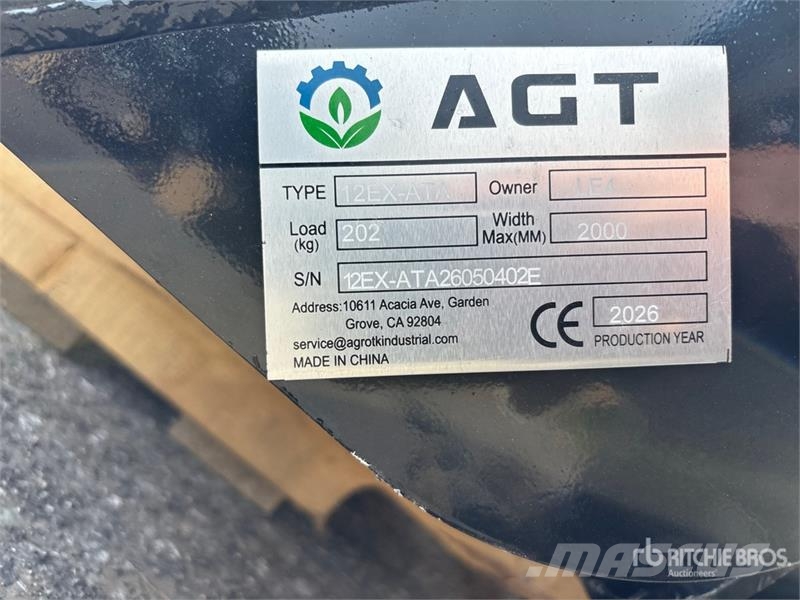 AGT 12EX-ATA Mini Excavator Attachments (Unused) その他部品