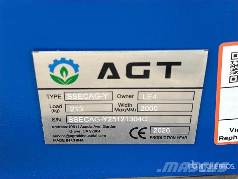 AGT 14 in 12 and 6 in Skid Steer Auger (Unused) مثاقيب