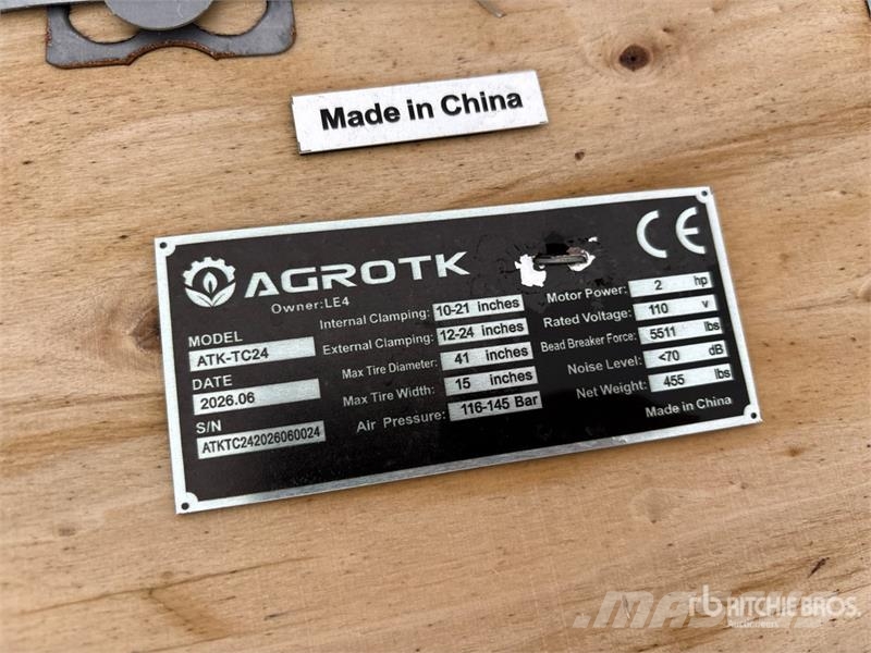 AGT ATK-TC24 Tire Changer (Unused) Строительная техника - Другие