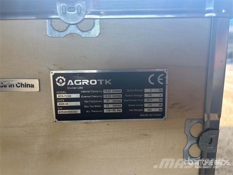AGT ATK-TC24 Tire Changer (Unused) Otros